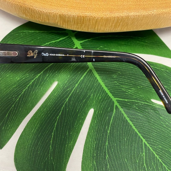 D&G Dolce & Gabbana Maroon Square Stud Eyeglasses - Picture 3 of 9